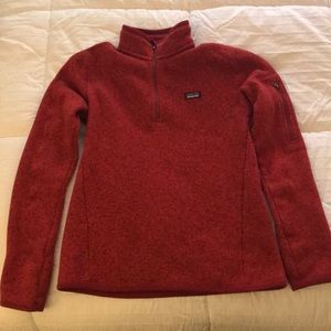 Patagonia Better Sweater 1/4 zip red